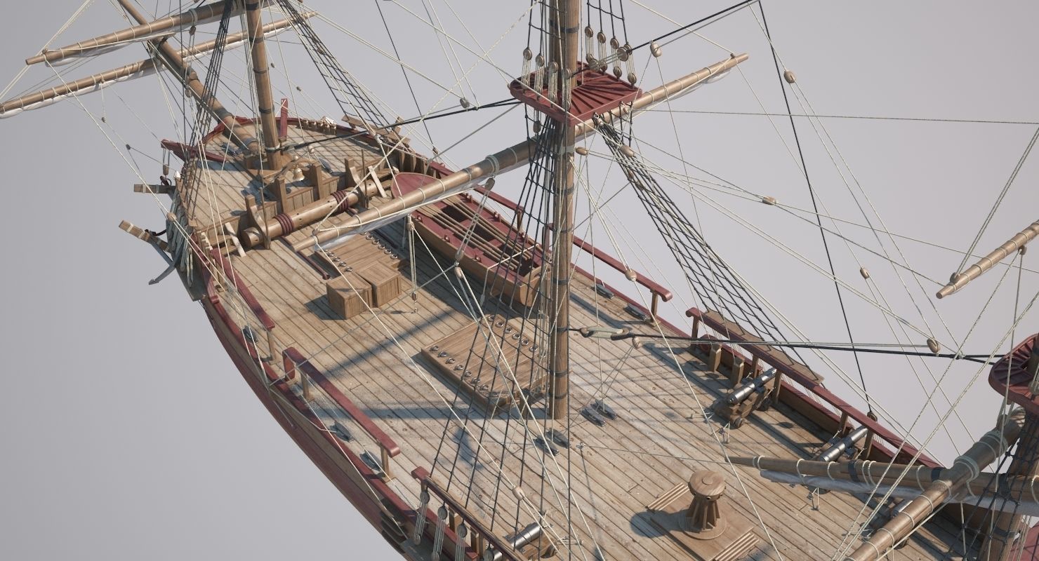 Dutch Galiot 3D model_15