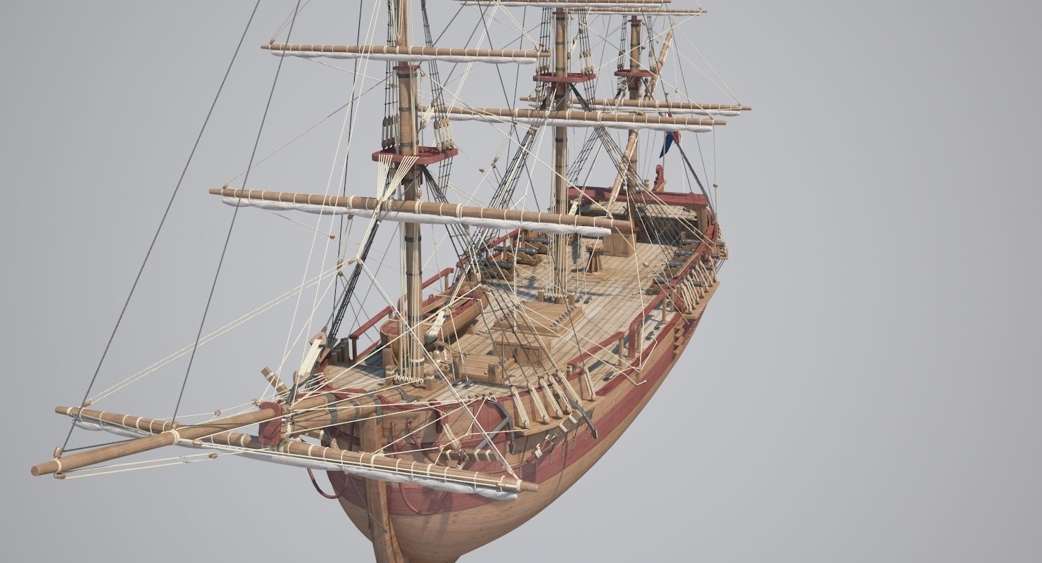 Dutch Galiot 3D model_17