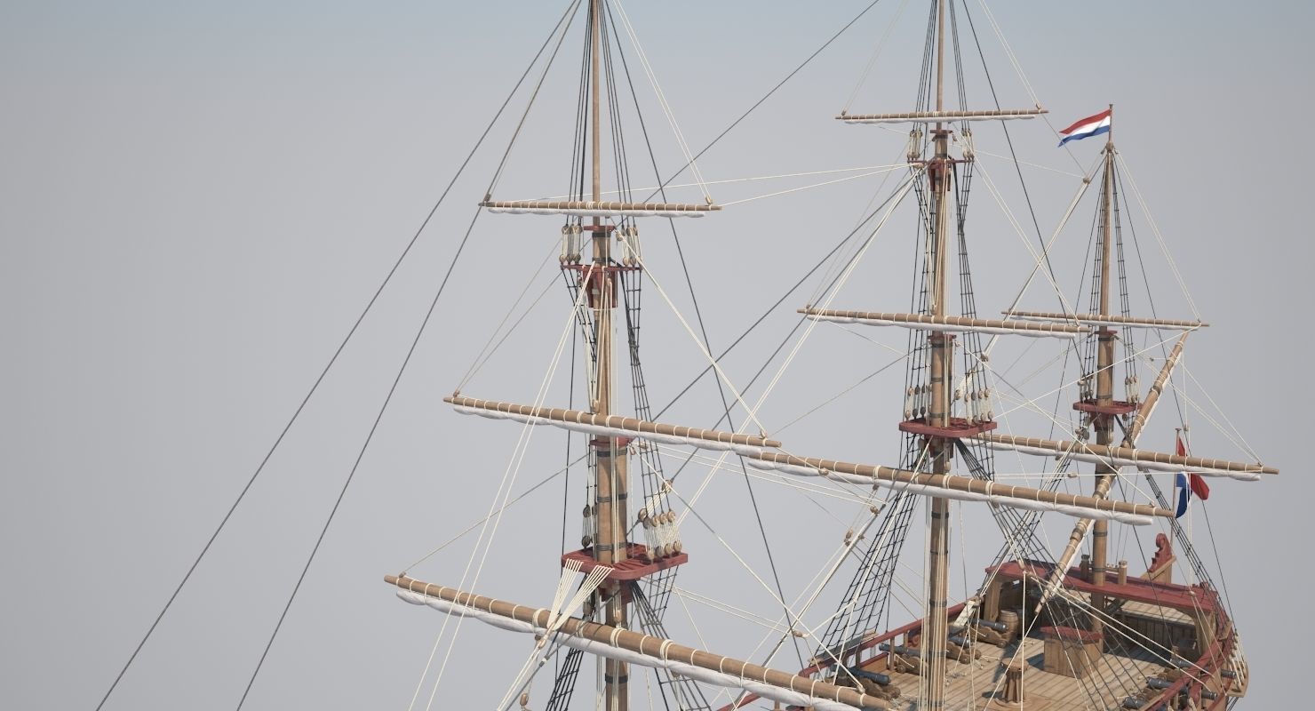 Dutch Galiot 3D model_18