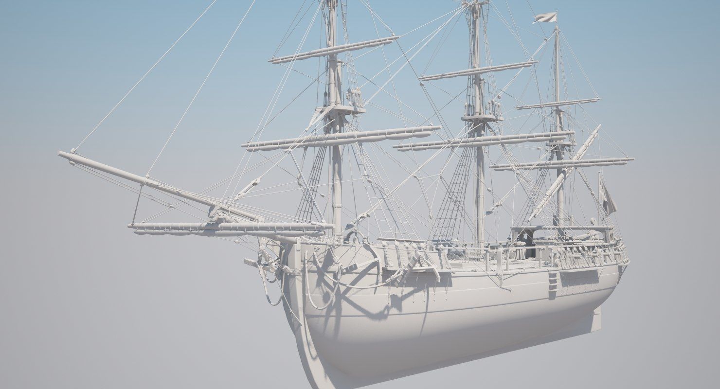 Dutch Galiot 3D model_20