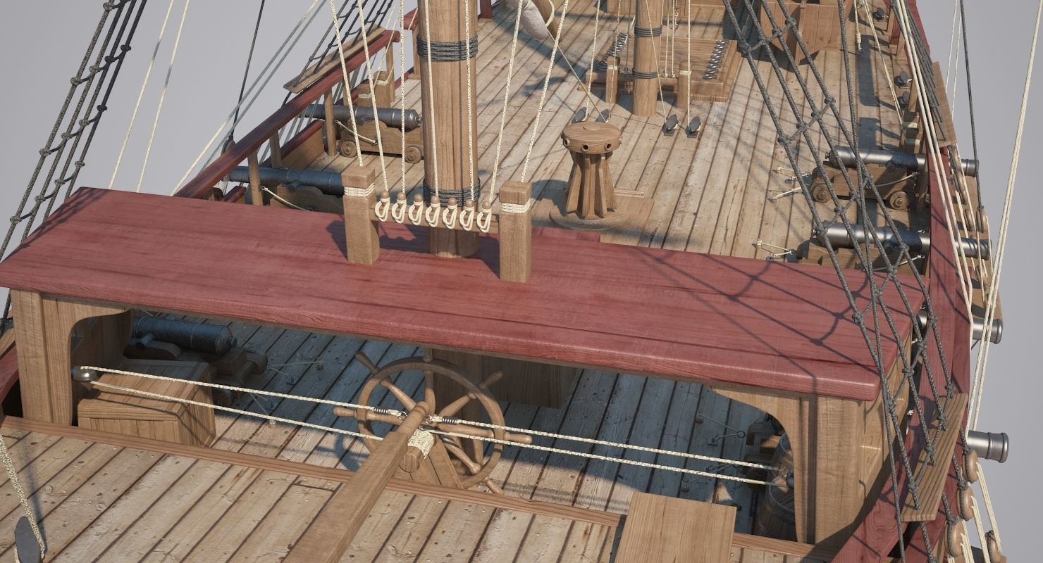 Dutch Galiot 3D model_11