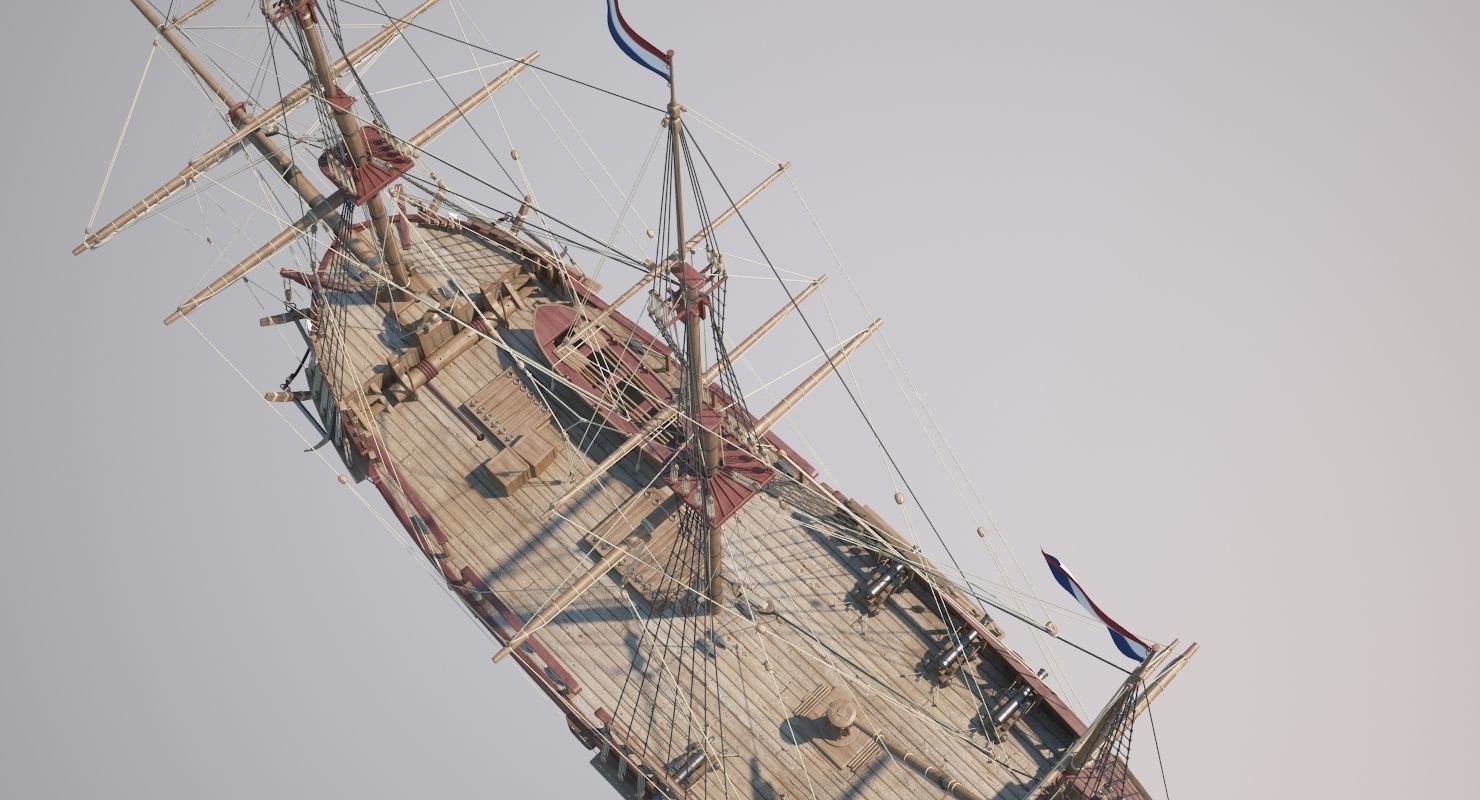 Dutch Galiot 3D model_14