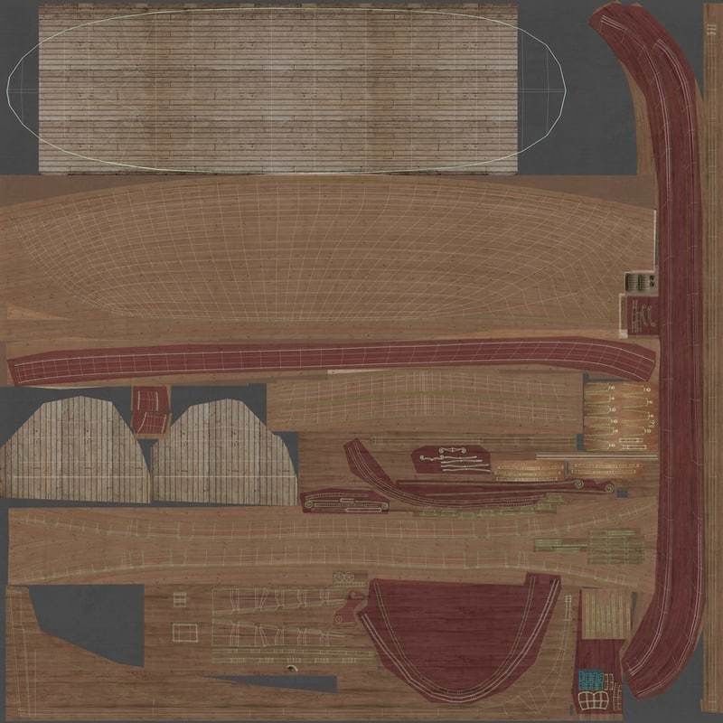 Dutch Galiot 3D model_33