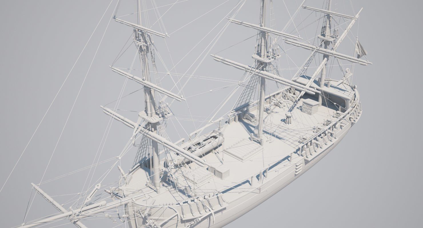 Dutch Galiot 3D model_22