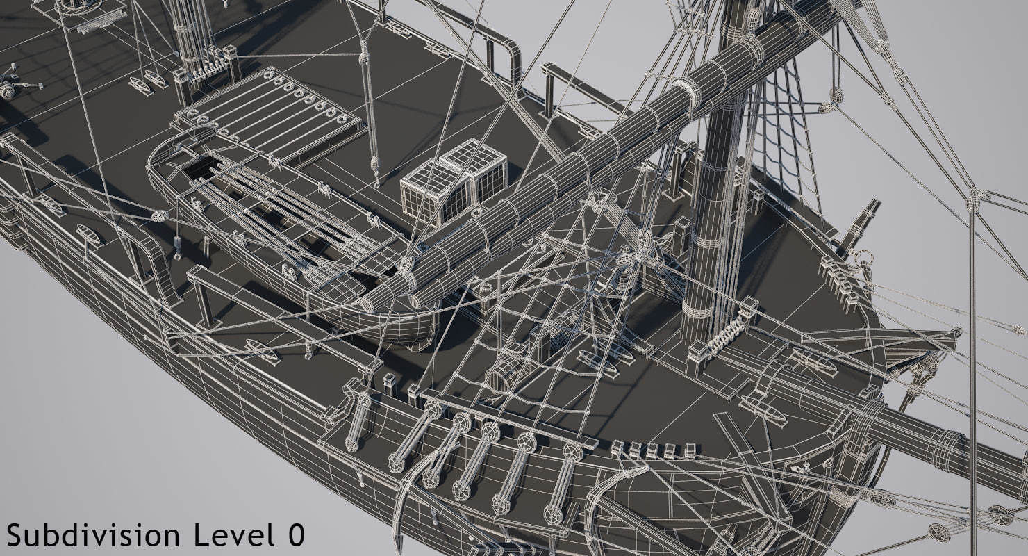 Dutch Galiot 3D model_28