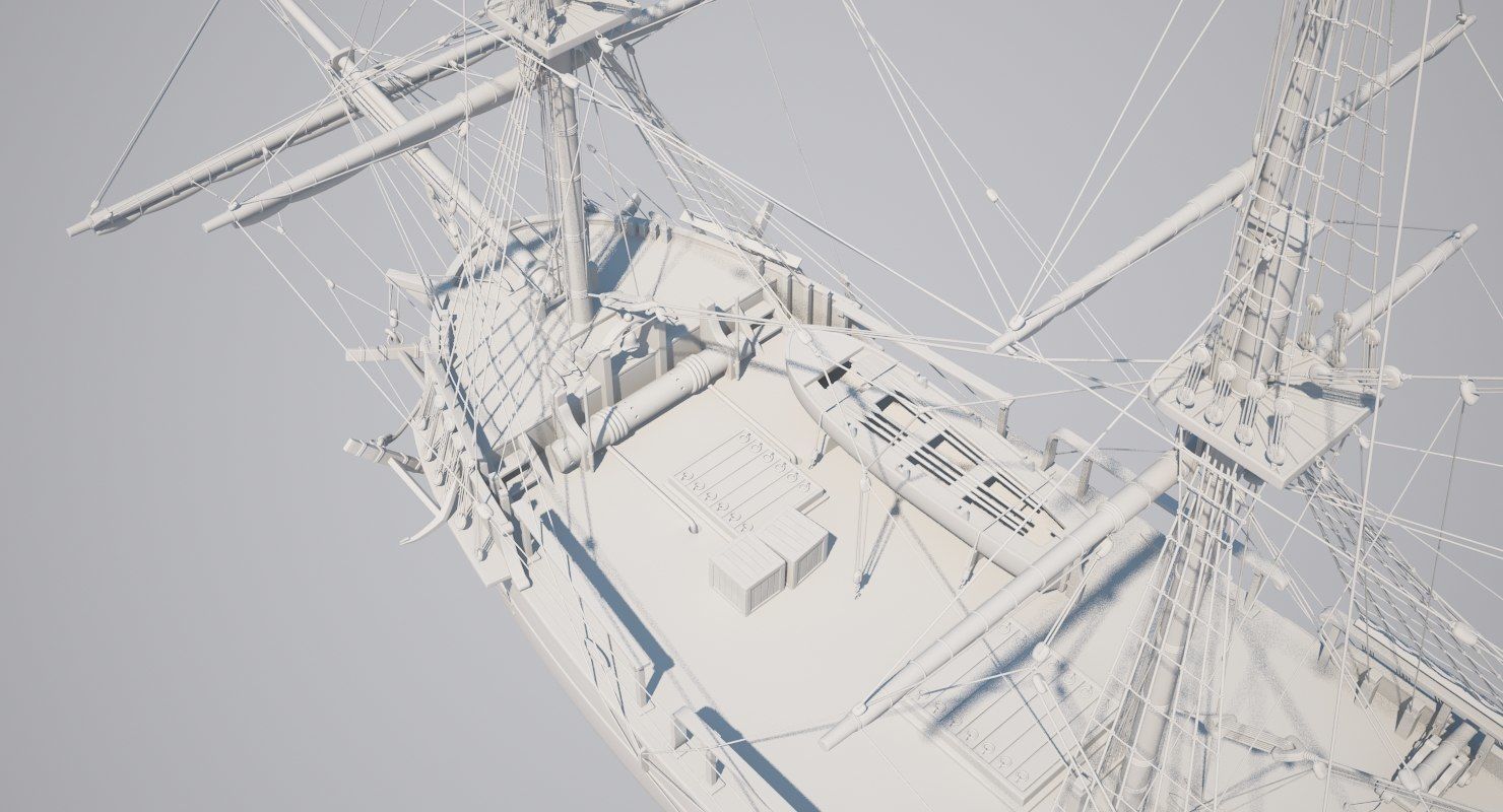 Dutch Galiot 3D model_23