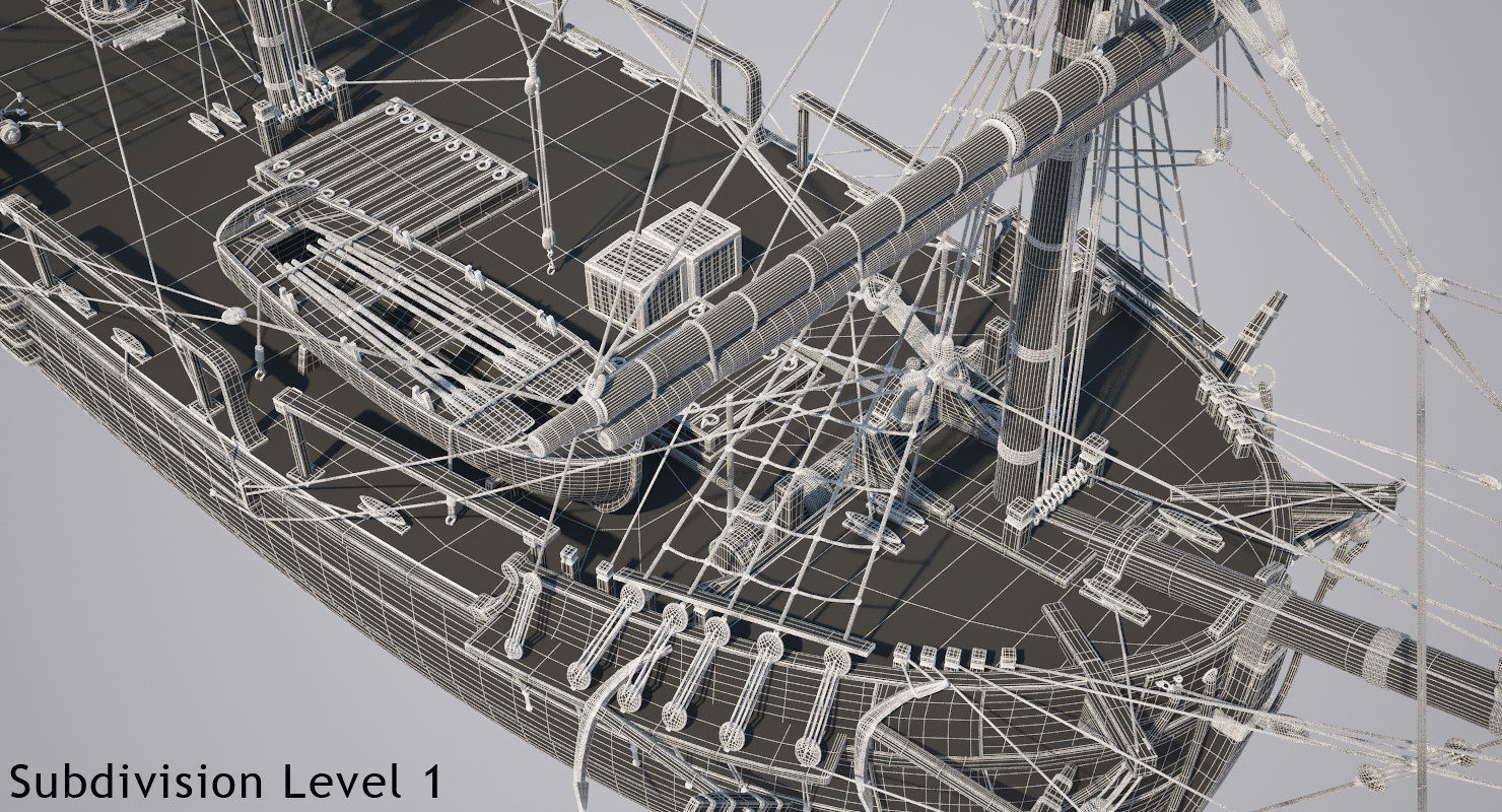 Dutch Galiot 3D model_27