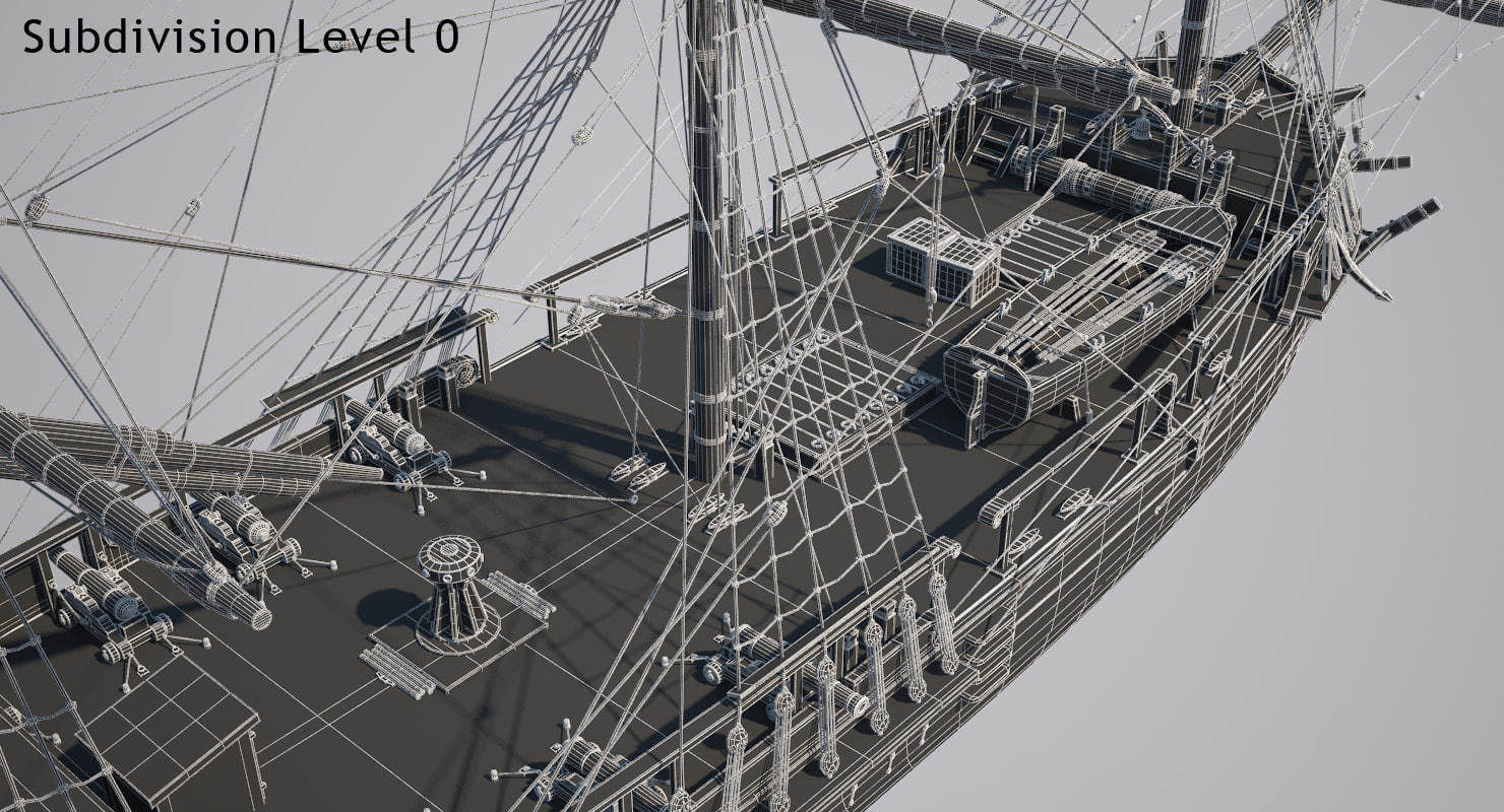 Dutch Galiot 3D model_29