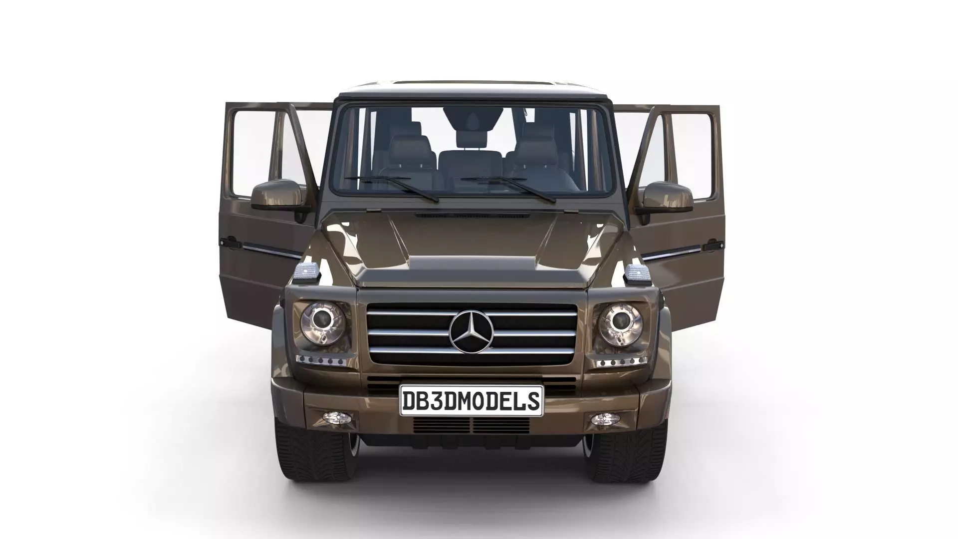 Mercedes Benz G Class with interior Brown 3D model