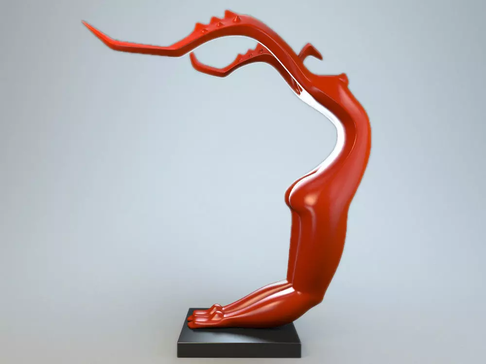 Sculpture Female Praying Mantis P 3D print model_0