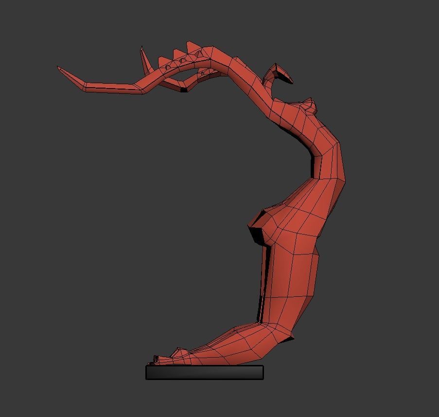 Sculpture Female Praying Mantis P 3D print model_5