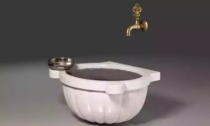 Turkish Bath washbasin tap and bowl