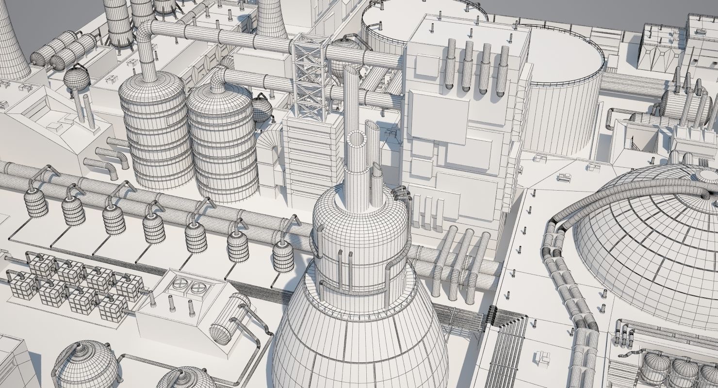 Futuristic Factory 3D model_27