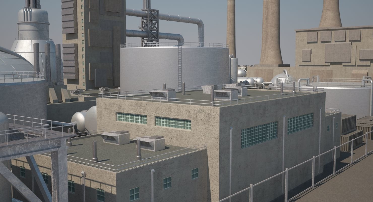 Futuristic Factory 3D model_14