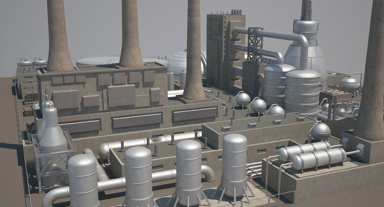 Futuristic Factory 3D model_17