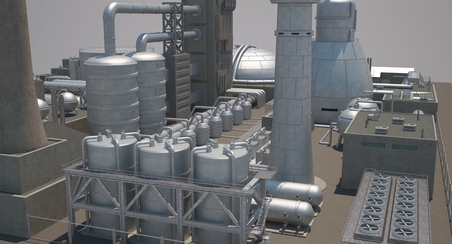 Futuristic Factory 3D model_22