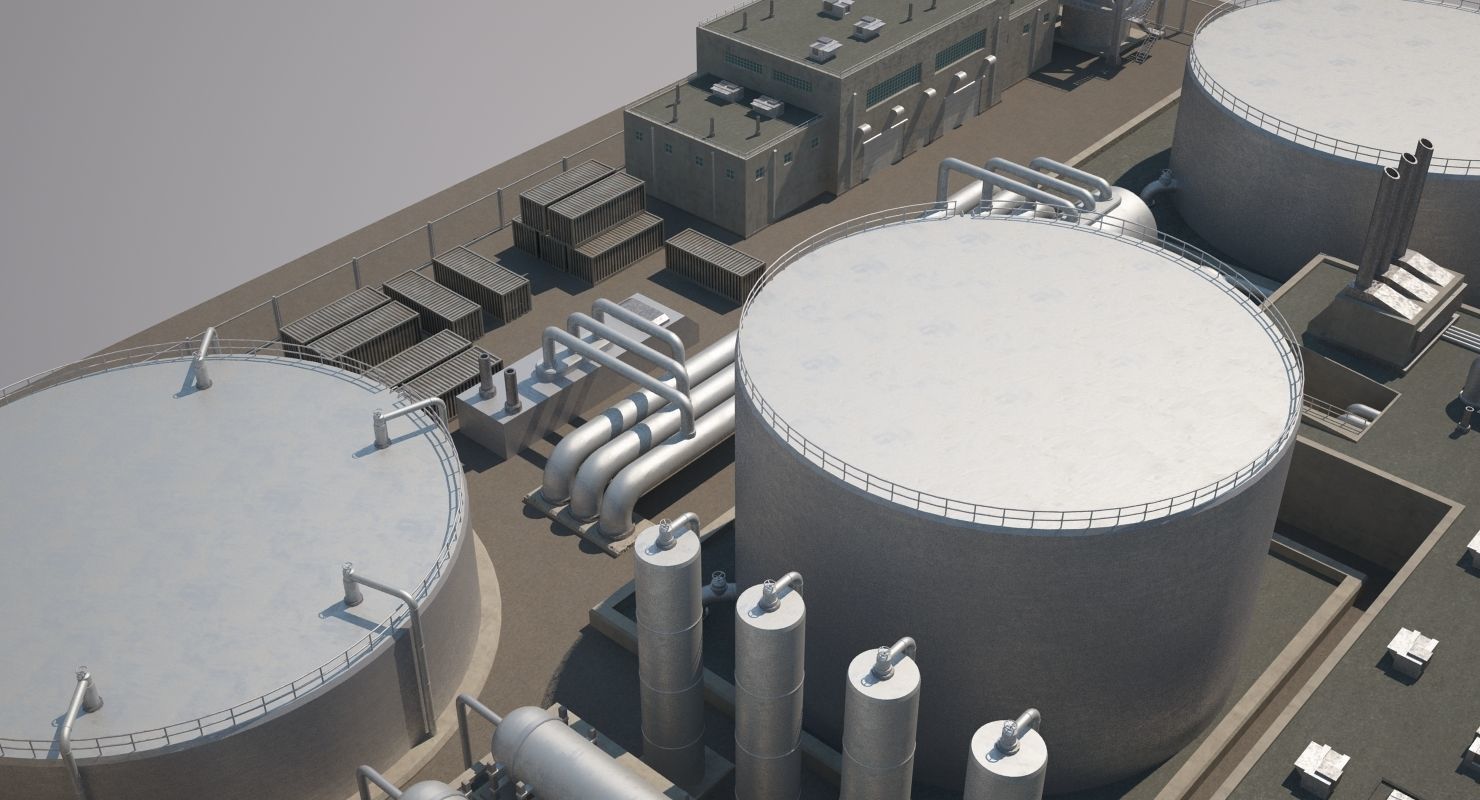 Futuristic Factory 3D model_16