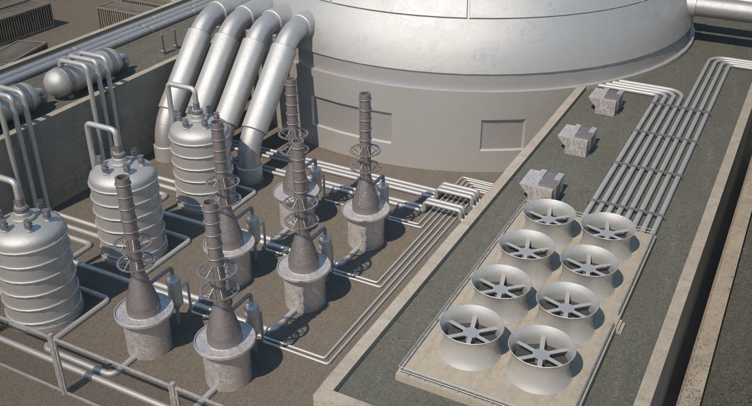Futuristic Factory 3D model_7