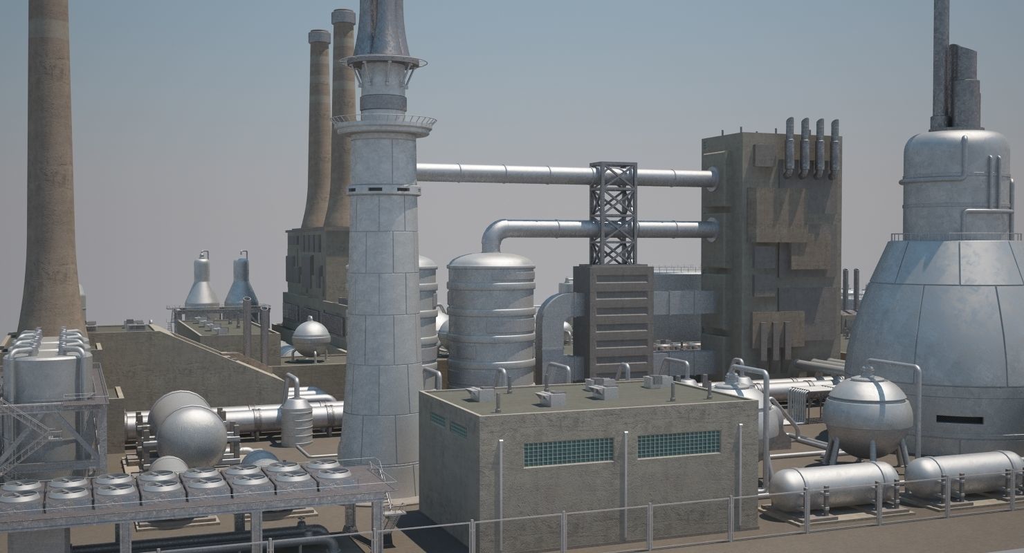Futuristic Factory 3D model_21