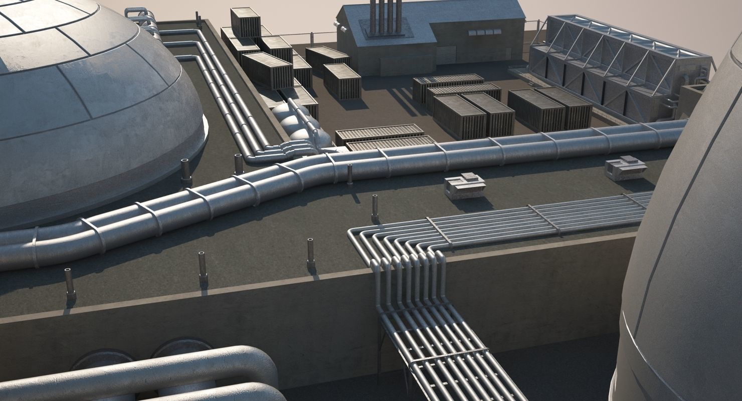 Futuristic Factory 3D model_5
