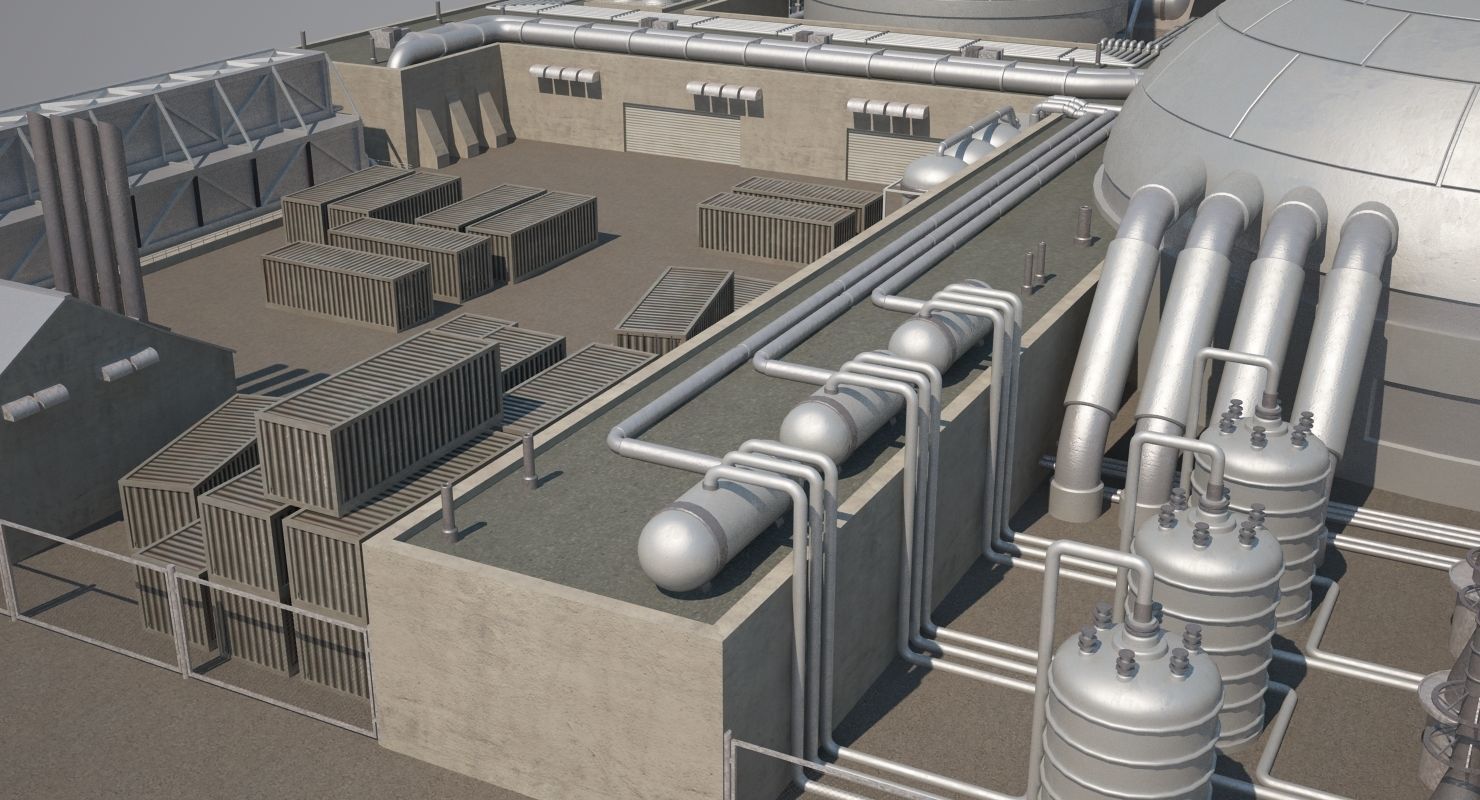 Futuristic Factory 3D model_6