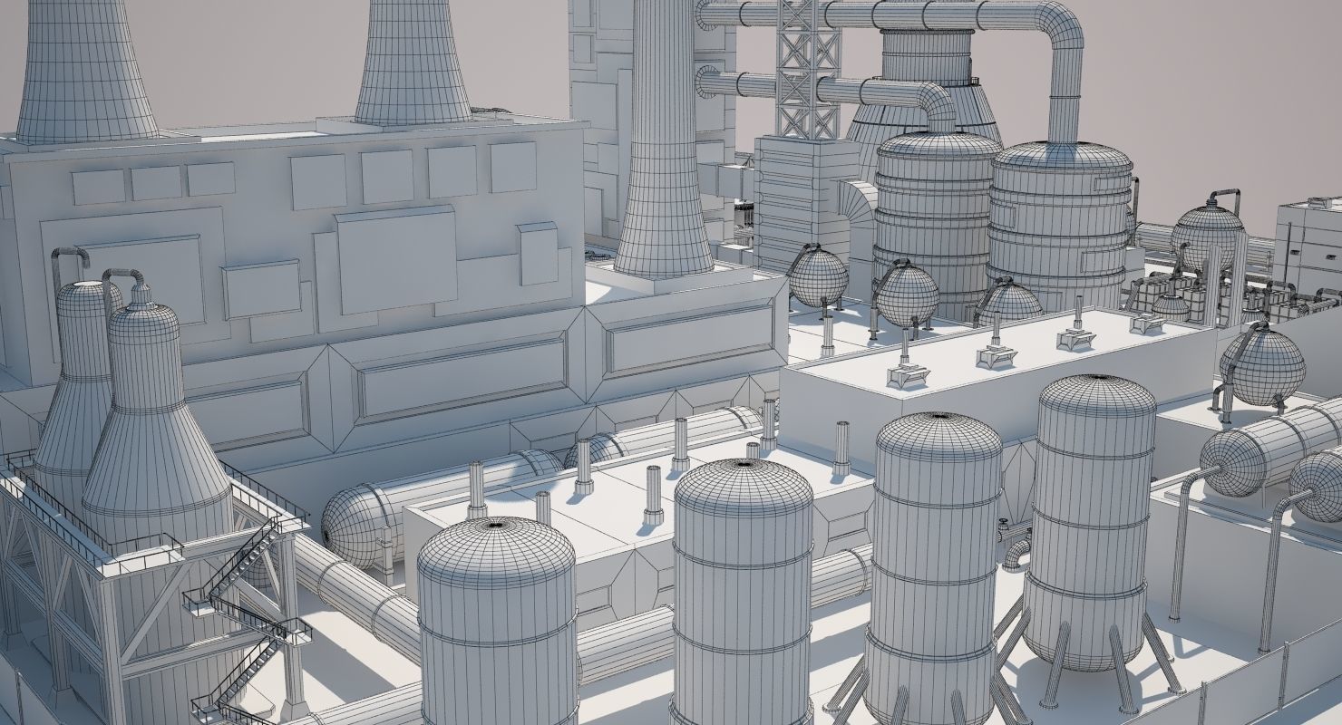 Futuristic Factory 3D model_30