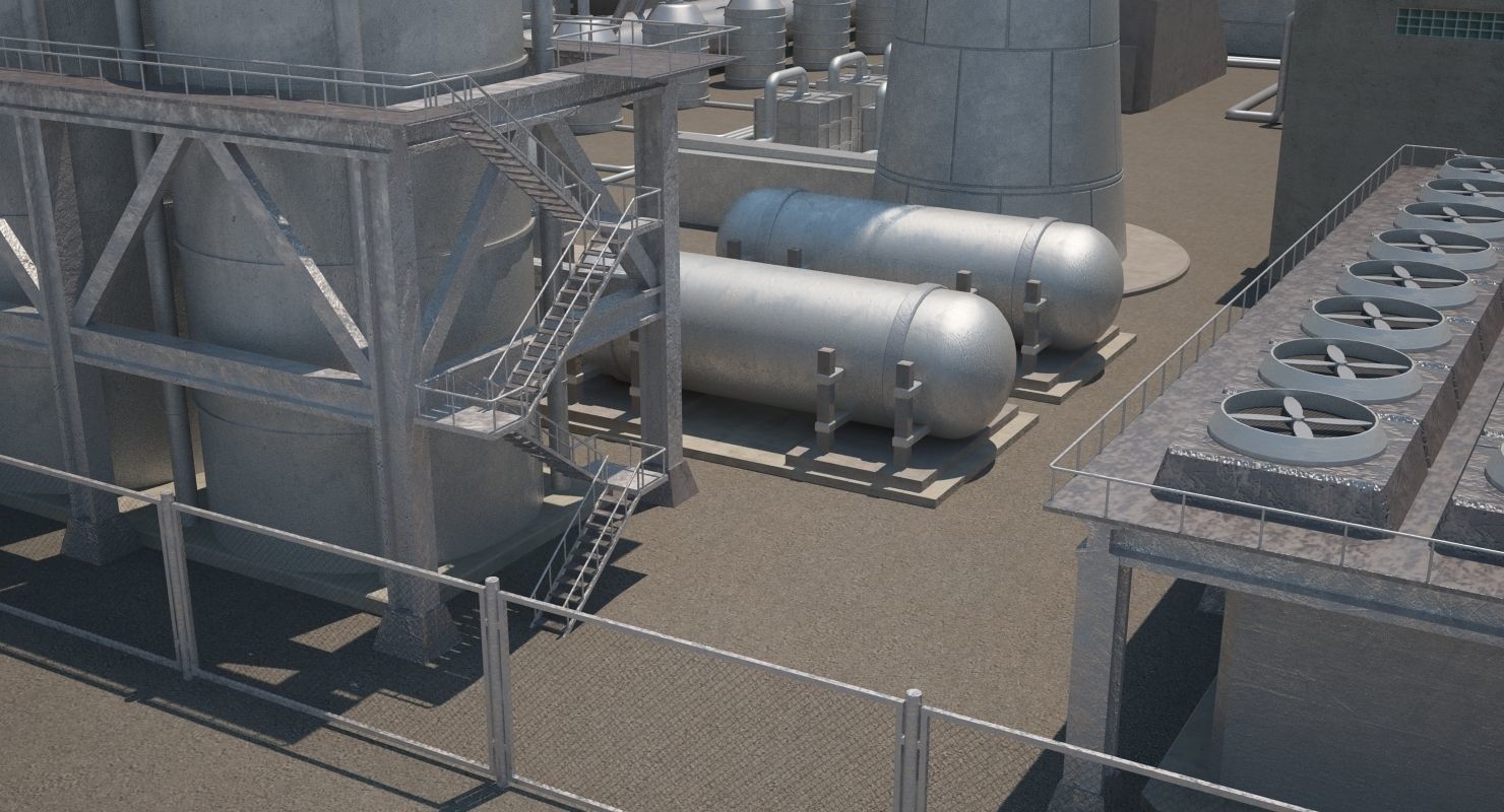 Futuristic Factory 3D model_24