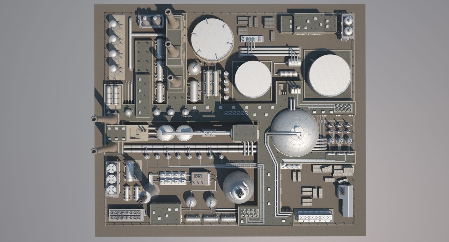 Futuristic Factory 3D model_11