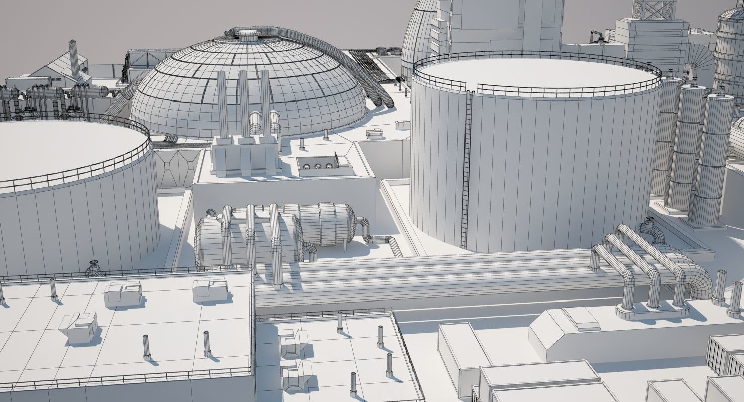Futuristic Factory 3D model_31