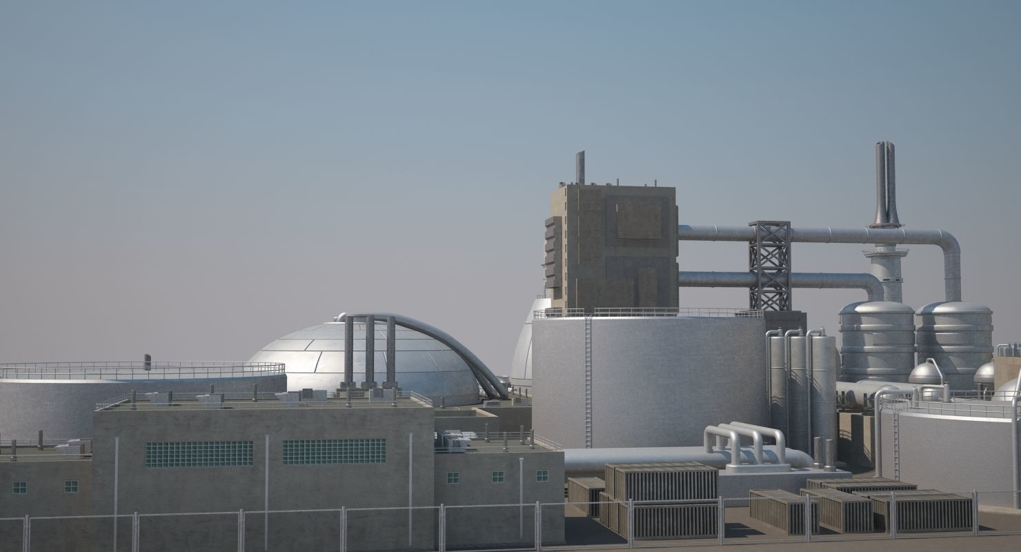 Futuristic Factory 3D model_10