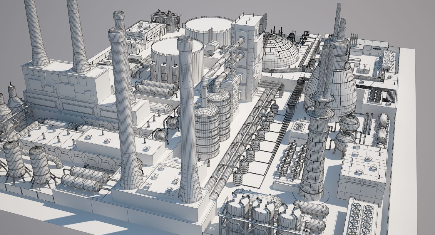 Futuristic Factory 3D model_26