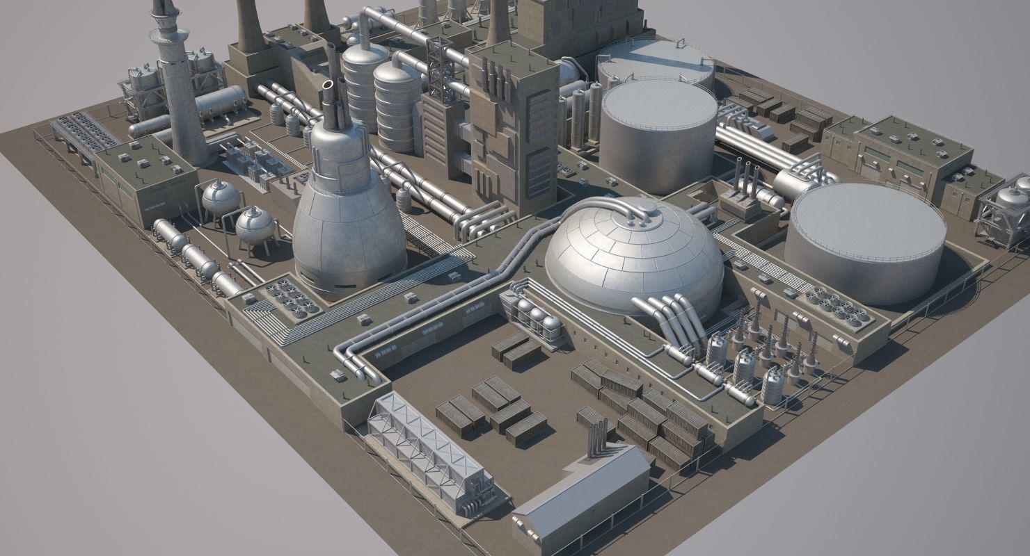 Futuristic Factory 3D model_12