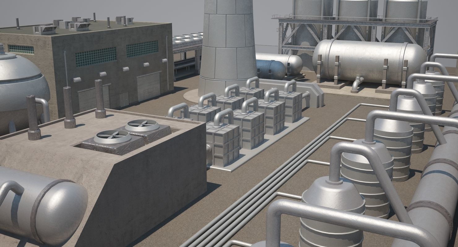 Futuristic Factory 3D model_25