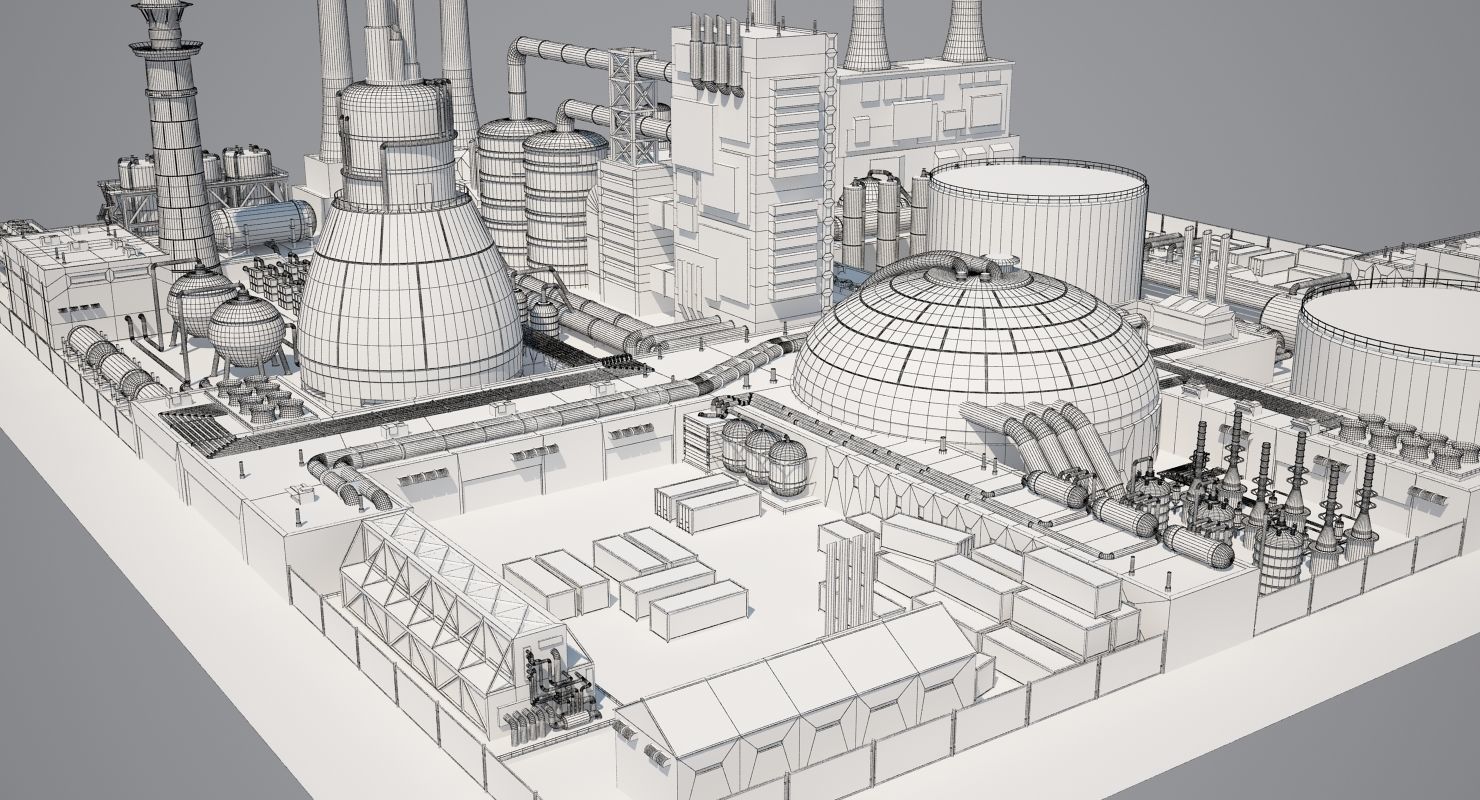 Futuristic Factory 3D model_28