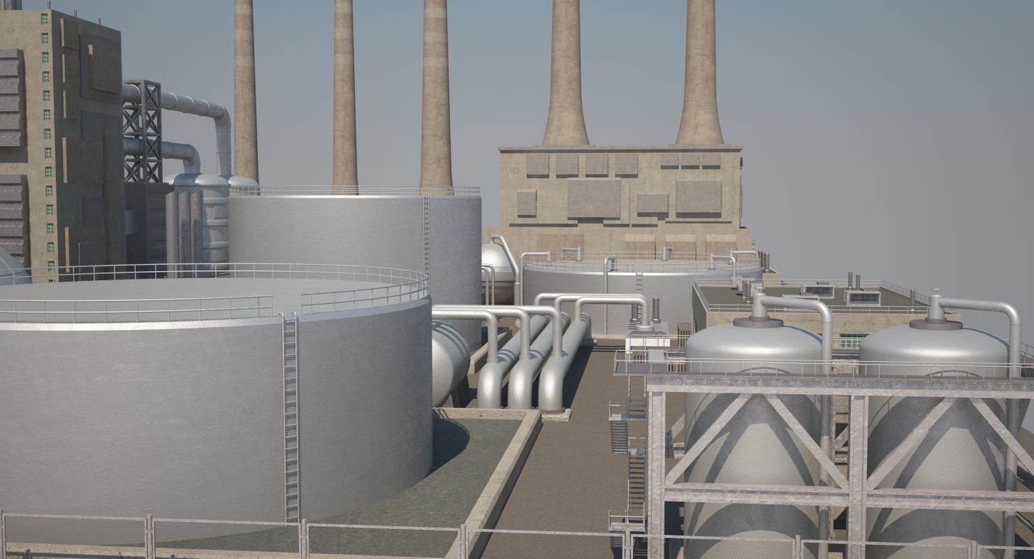 Futuristic Factory 3D model_8