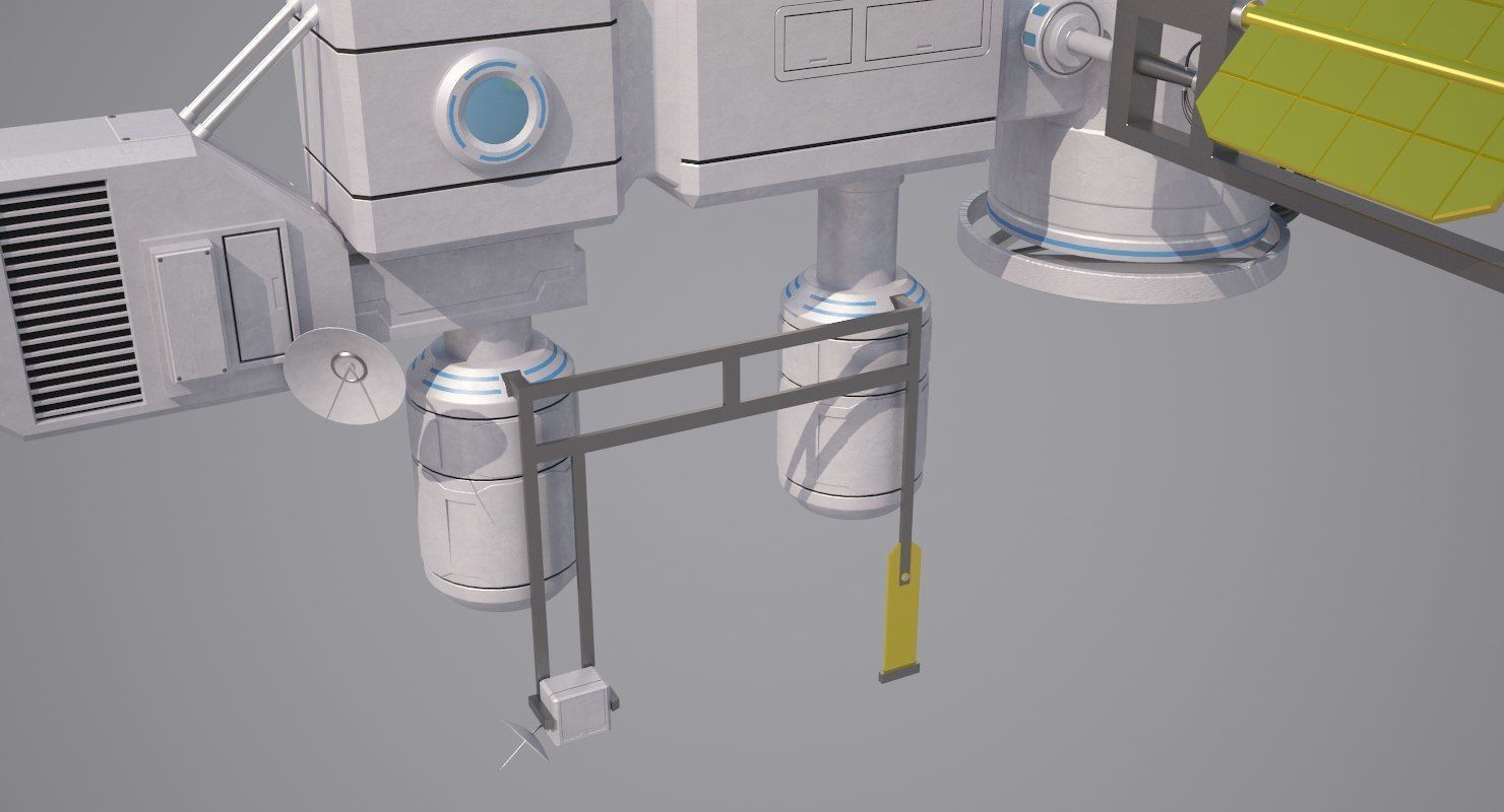 Sci Fi Satellite 3D model_9