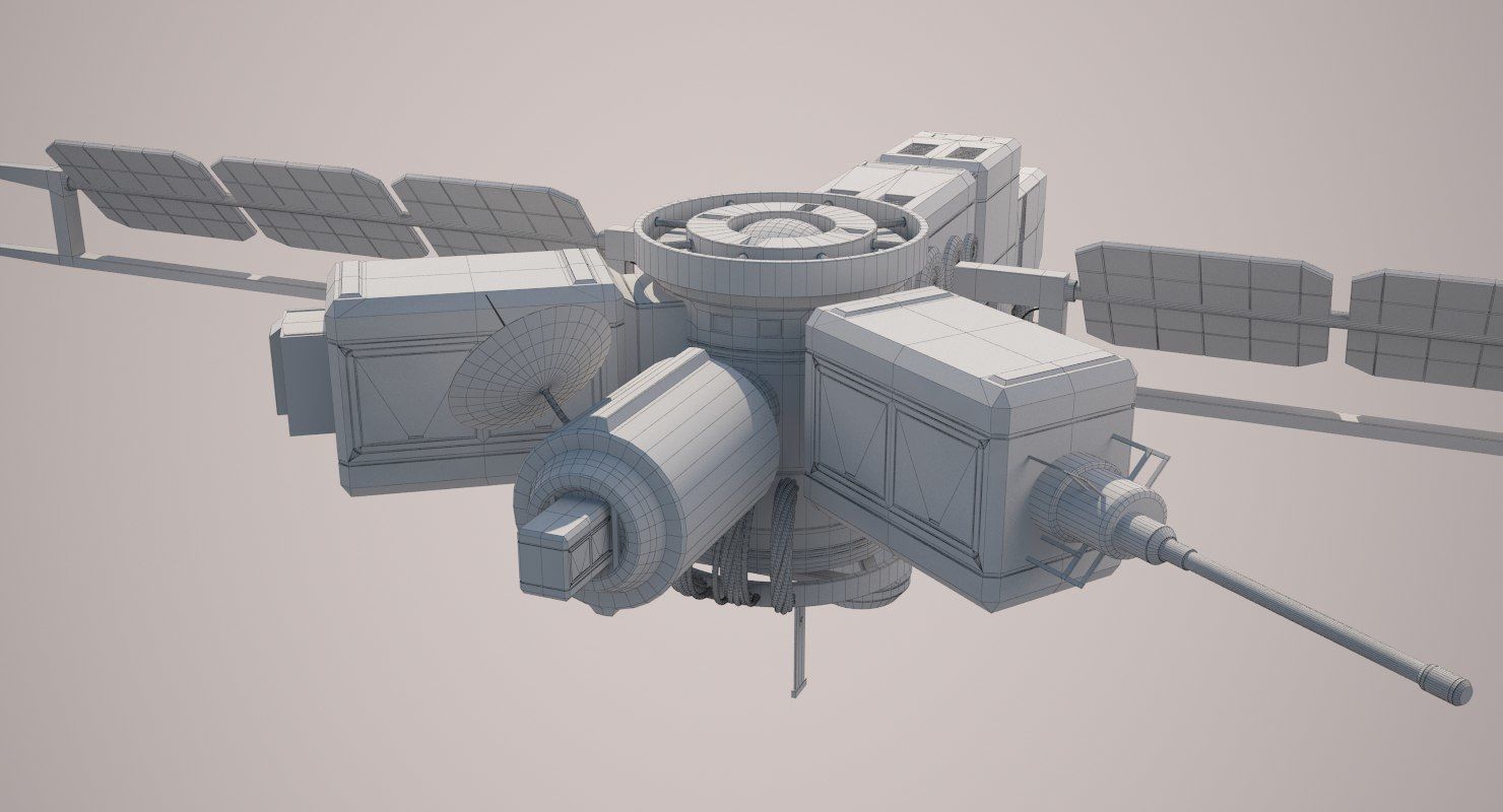 Sci Fi Satellite 3D model_13