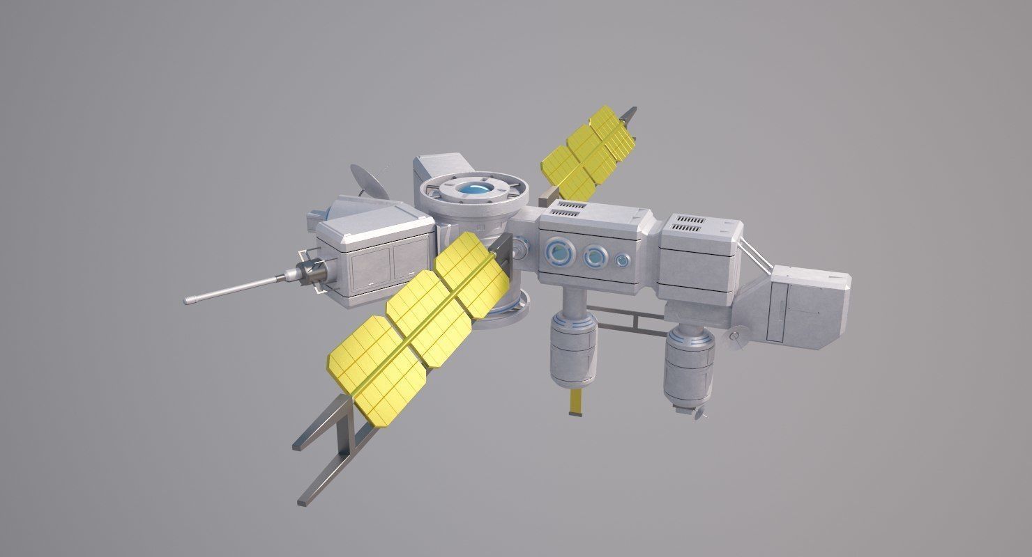 Sci Fi Satellite 3D model_4