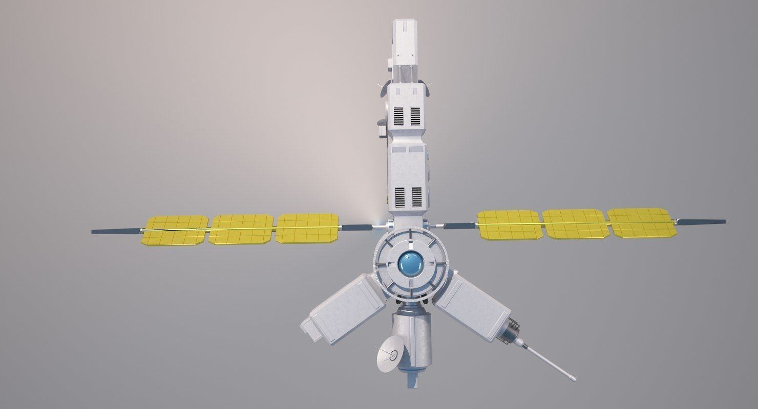 Sci Fi Satellite 3D model_7