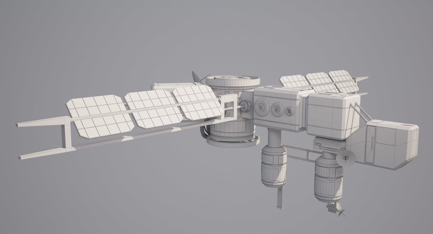 Sci Fi Satellite 3D model_11