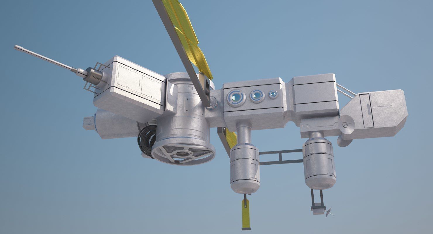 Sci Fi Satellite 3D model_8