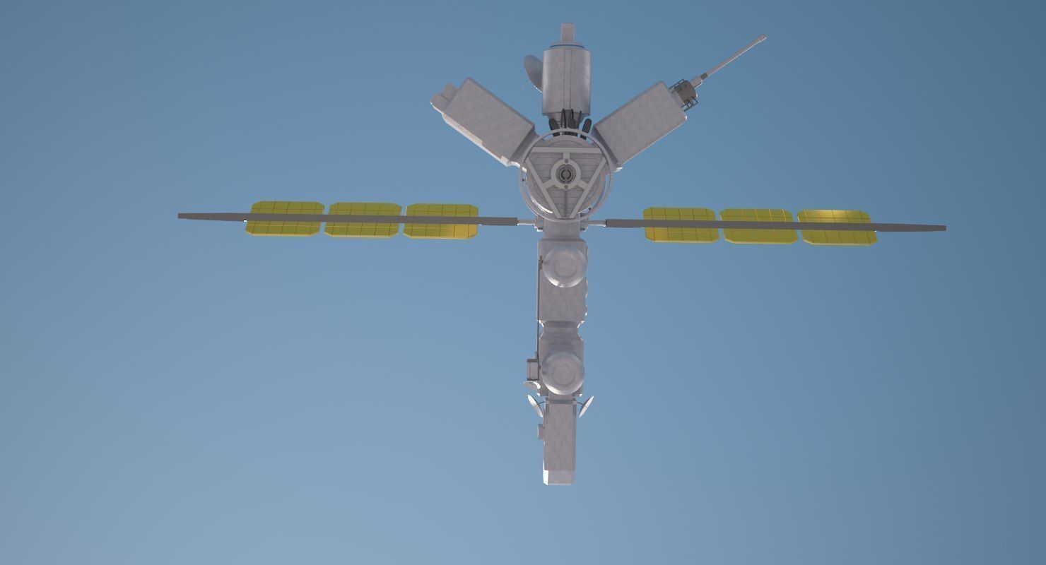Sci Fi Satellite 3D model_3