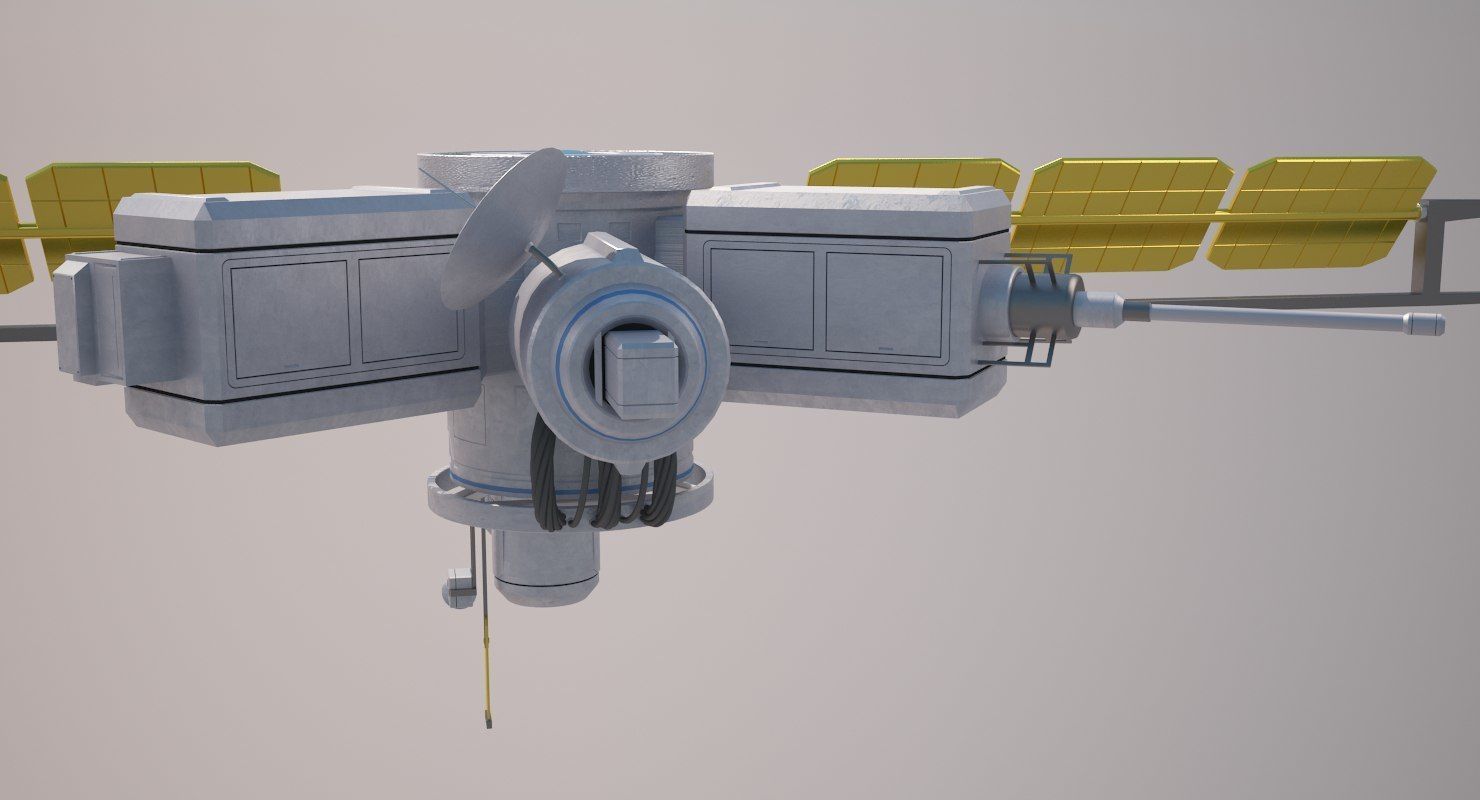 Sci Fi Satellite 3D model_6