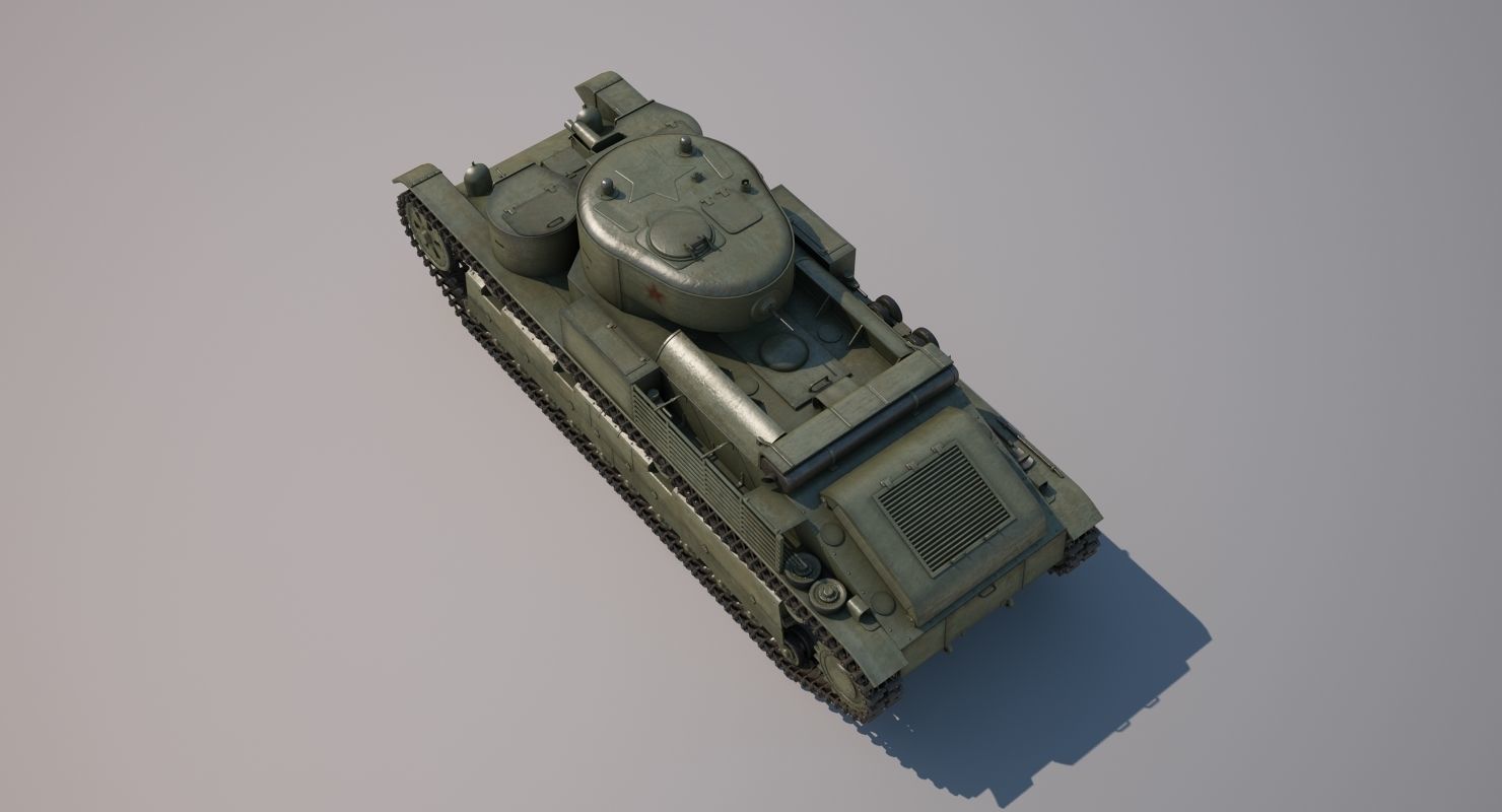 T-28 Middle Tank 3D model_11