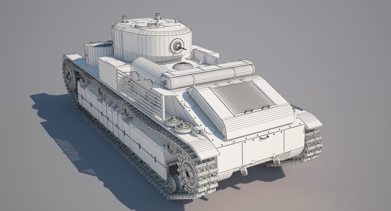 T-28 Middle Tank 3D model_17