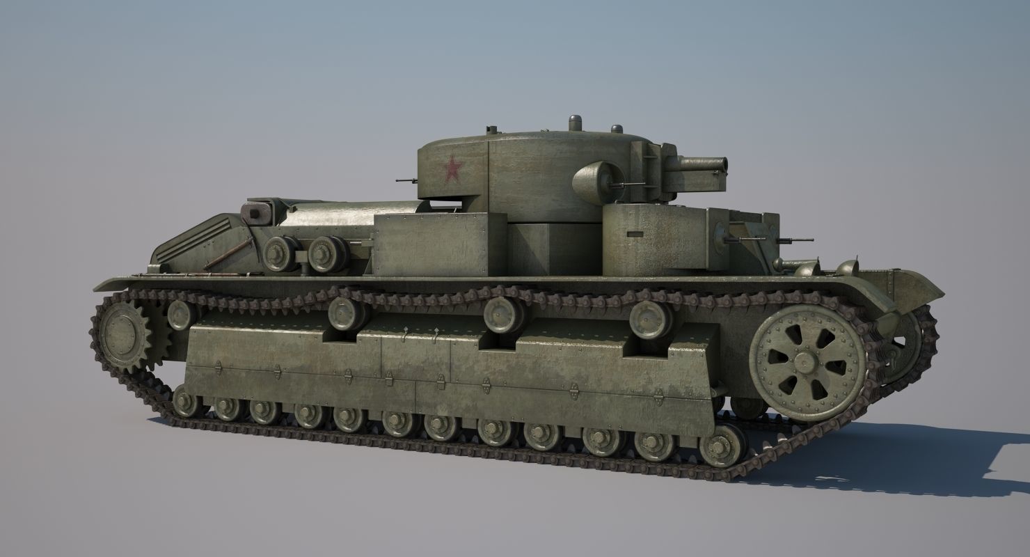 T-28 Middle Tank 3D model_2