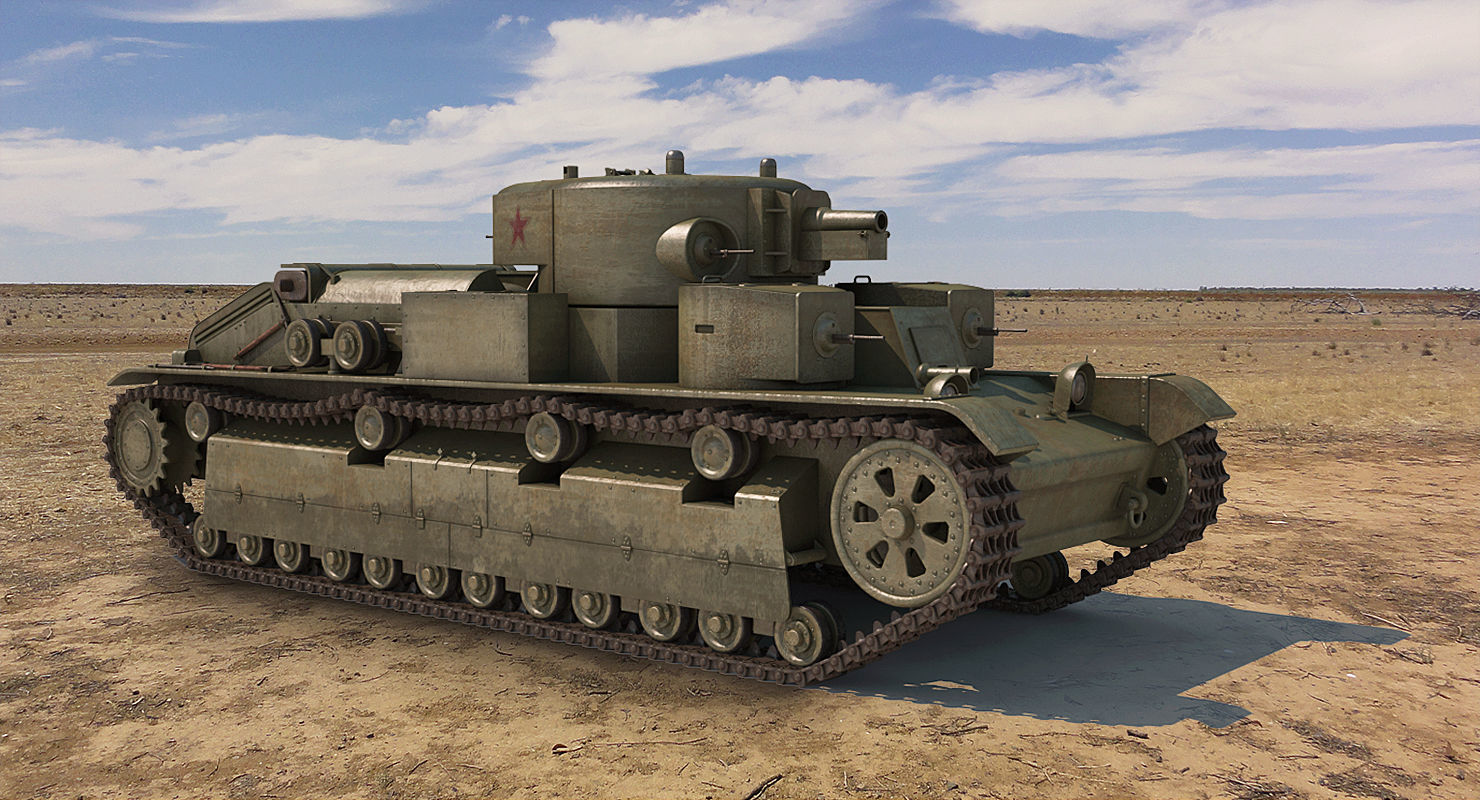 T-28 Middle Tank 3D model_1