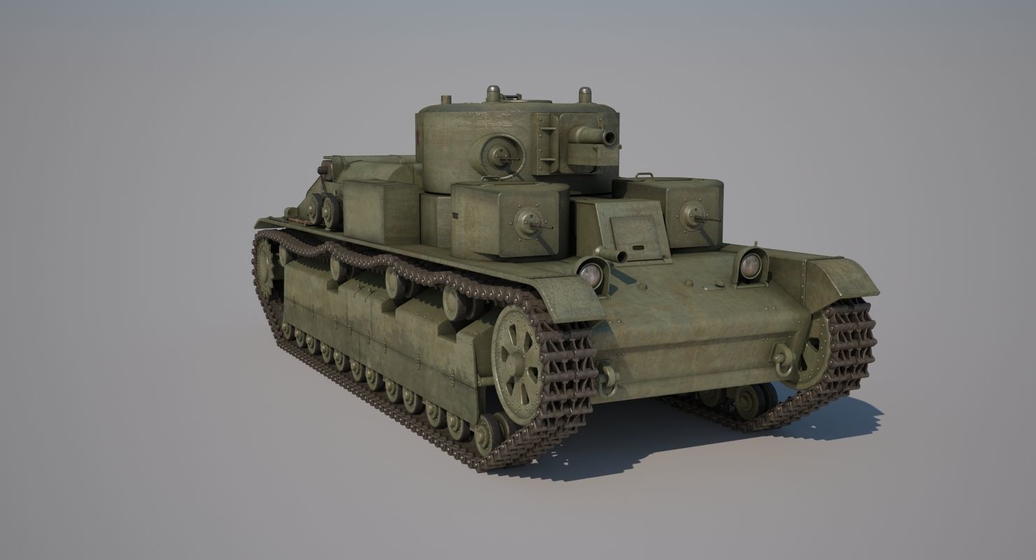 T-28 Middle Tank 3D model_7