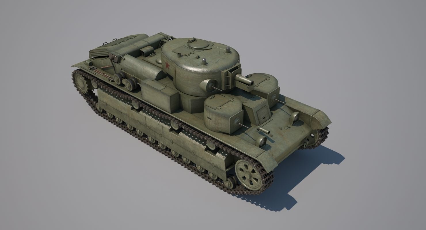T-28 Middle Tank 3D model_5