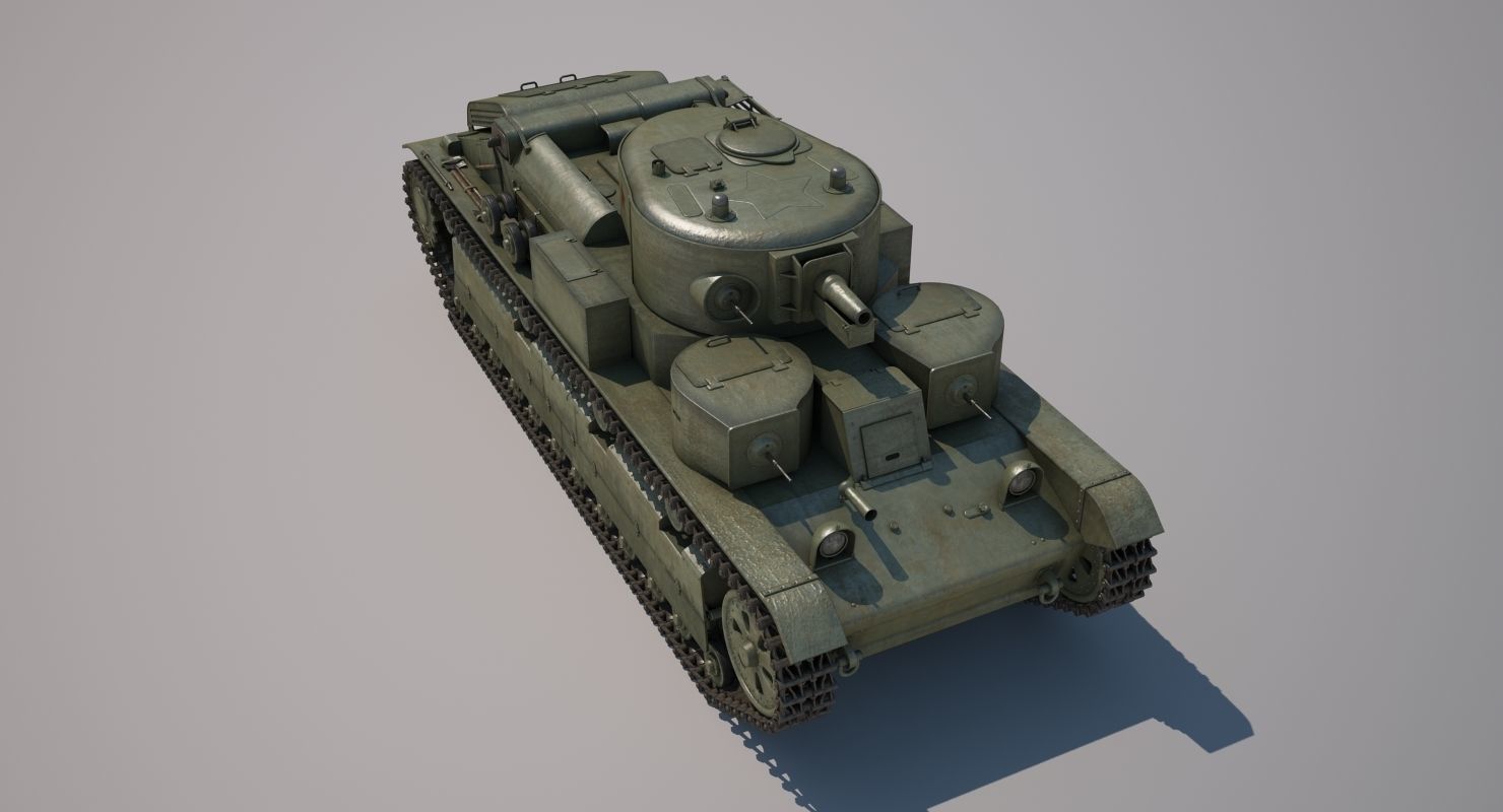 T-28 Middle Tank 3D model_6
